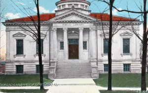 VTG 1910s Public Library Flint Michigan MI Postcard