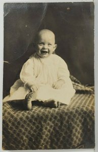 Rppc Darling Baby Moody Texas Real Photo Postcard O16