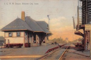 Webster City Iowa Train Station Vintage Postcard AA21259