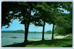 1960 Clear Lake Ray Indiana IN Vintage Postcard Hazenhurst Hotel Beach Unposted