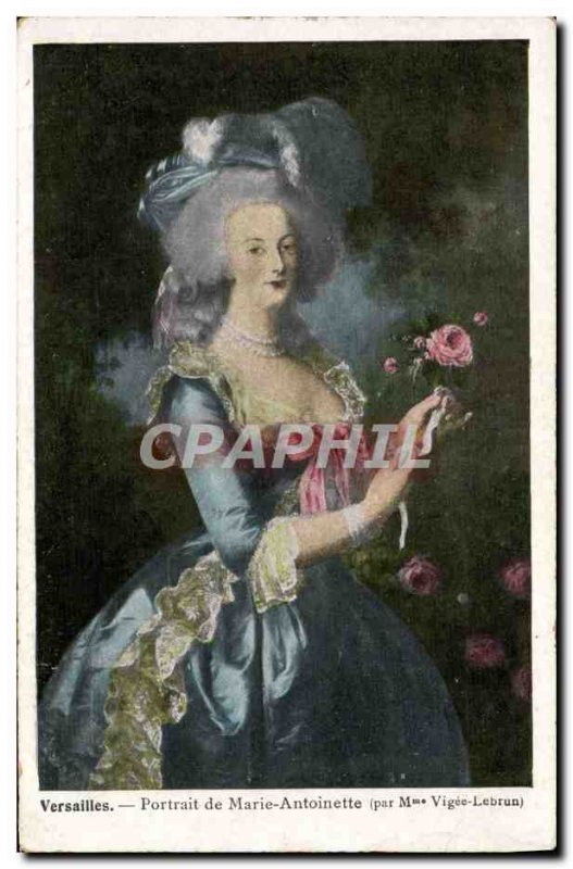 Old Postcard Versailles Marie Antoinette Portrait Of Mrs Vigee Lebrun