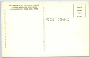 1957 Provincetown, Cape Cod, Mass. Pilgrim Memorial Monument Waterfront PC A239