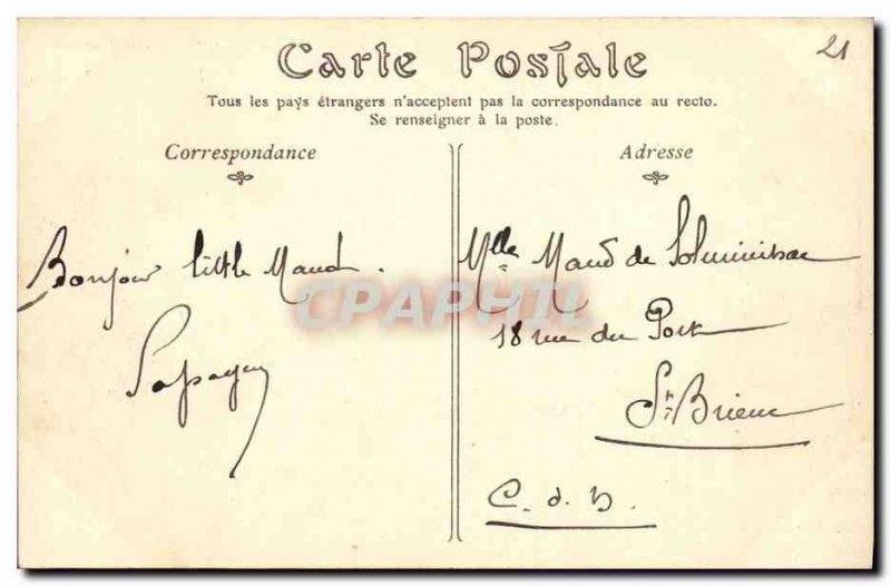 Old Postcard Dinan Rance The view from the viaduct