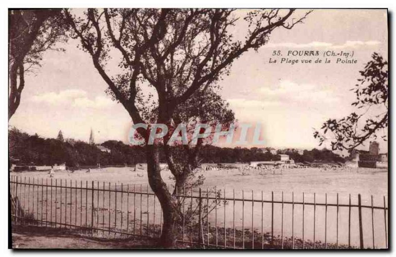 Old Postcard The Beach Fouras for Pointe