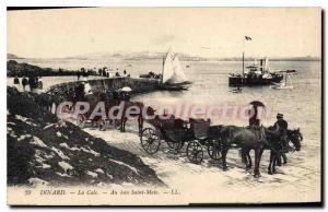 Old Postcard Dinard La Cale At Far Saint Malo Animation