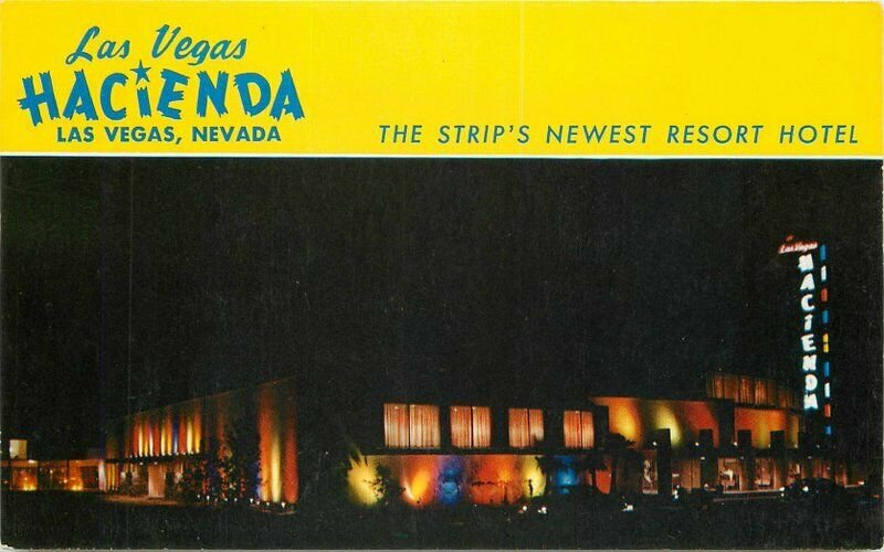 Desert Supply 1950s Night Neon Las Vegas Hotel Nevada Postcard Roberts 7532