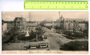 214248 BELGIUM ANVERS TRAMS Vintage panoramic postcard