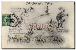 Old Postcard Carnival & # 39Aix Aix en Provence Velo Cycle