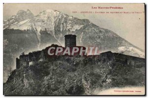 Old Postcard The High Pyrenees Argeles Castle Baucens and range of Viscos