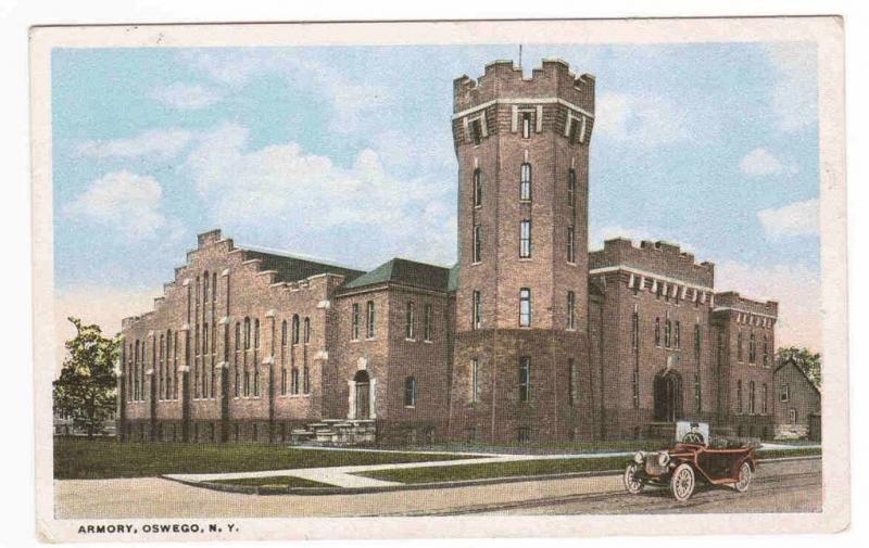 Armory Oswego New York 1927 postcard