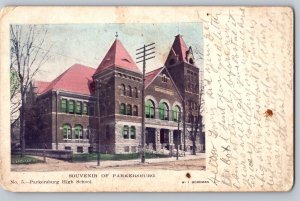 C1901 Parkersburg High School Souvenir Picture Parkersburg WV Postcard