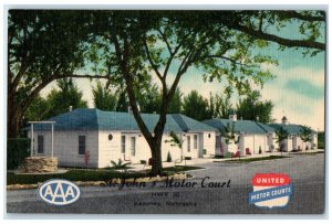 c1950's St. John's Motor Lodge Kearney Nebraska NE Unposted Vintage Postcard