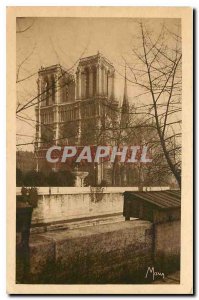 Old Postcard Little tables Paris Cathedrale Notre Dame