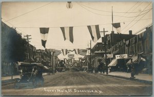 DANSVILLE NY LOWER MAIN STREET ANTIQUE REAL PHOTO POSTCARD RPPC