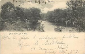 Vintage Postcard Bronx River New York City NY  Westchester County