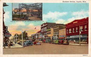 Tupelo Mississippi Business Section, America's T.V.A. City Vintage PC TT0040