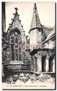 Old Postcard The Church of Saint Huelgoat Herbot The Ossuary
