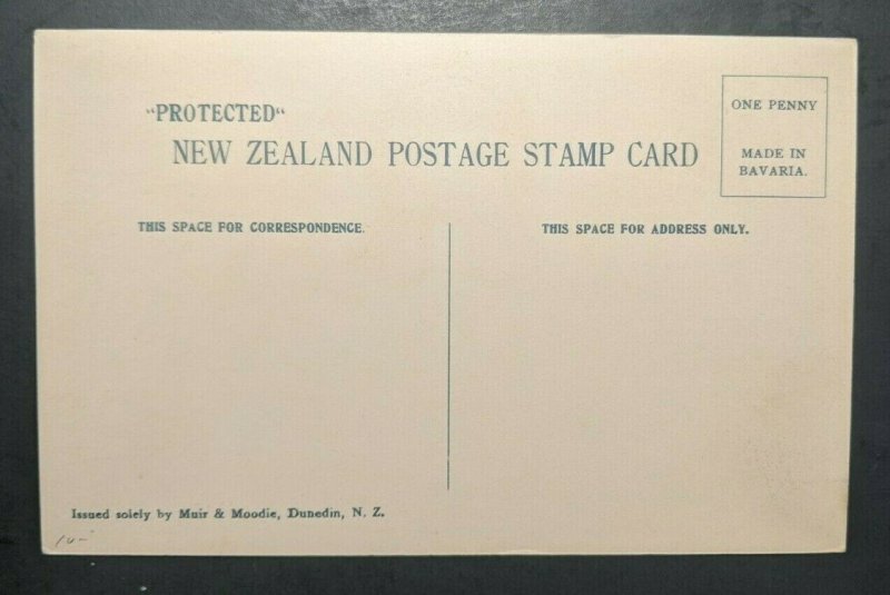 Mint Vintage Stamp on Stamp New Zealand Postcard