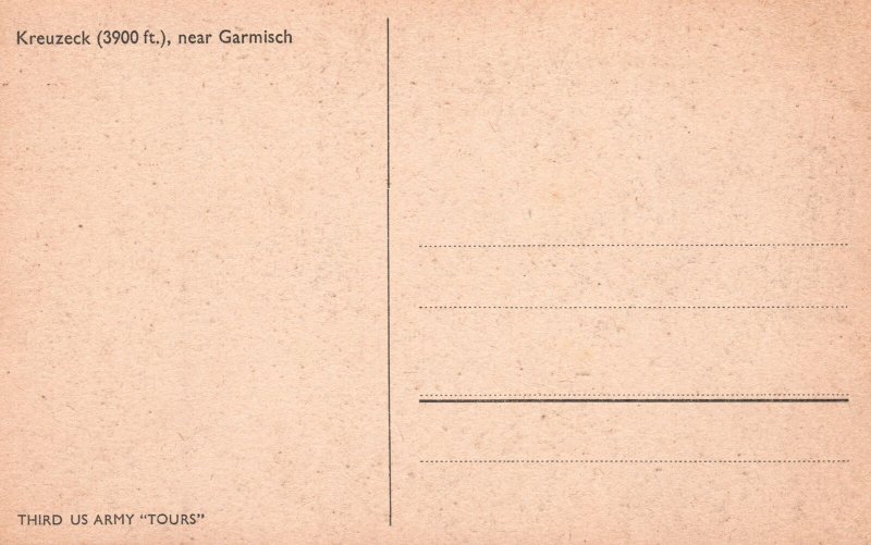 Vintage Postcard Kreuzeck 3900 Ft. Near Garmisch-Partenkirchen Germany