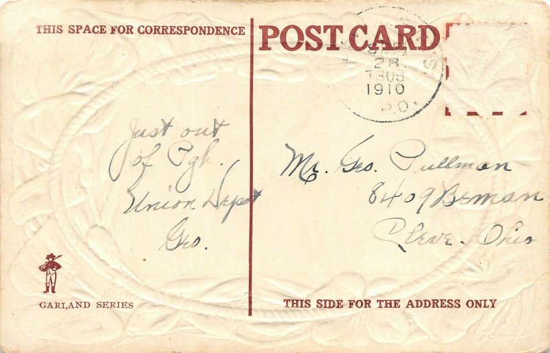 LP78 Depot Wellsville Ohio OH Postcard R.R. Train