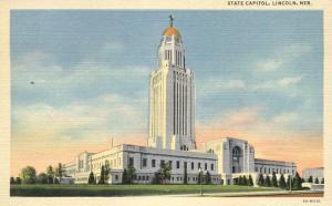 Lincoln NE, Nebraska - The State Capitol Building - Linen
