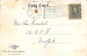 Hotel Rumford Fumford Falls, Maine, USA 1906 paper tear left edge, liquid sta...