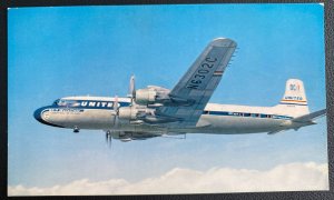 Mint Usa Color Picture Postcard United Fastest Airliner DC-7