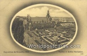 Pavillon et Jardins Neerlandais Bruxelles Belgium Postcard