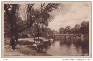 RP, Bridge, Gentleman Walking, Orstedsparken, København, Denmark, 1900-1910s