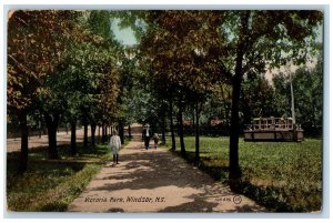 Windsor Nova Scotia Canada Postcard Small Pathway Greenery Scene 1915