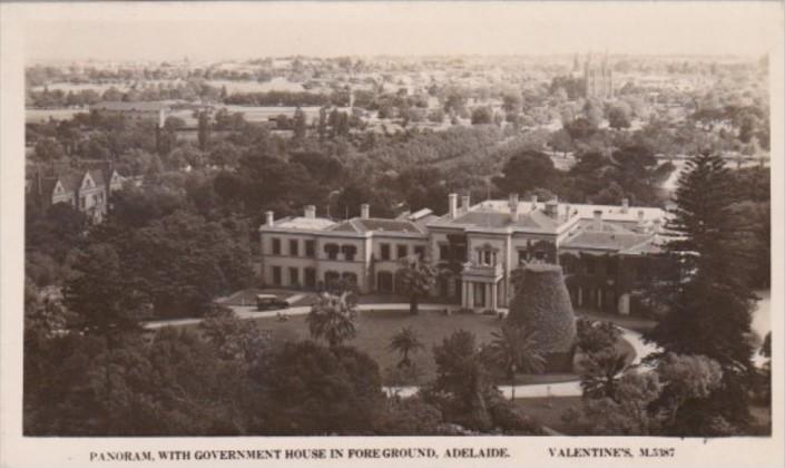 Australia Adelaide Panorama With Government House In Foreground Real Photo