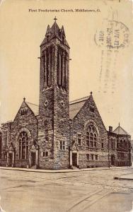 Middletown Ohio 1910 Postcard First Presbyterian Church Warren & Butler Co.