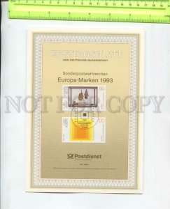 468007 Germany 1993 year first day sheet Europe painting