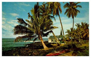 Postcard CHURCH SCENE Kona Hawaii HI AP0379