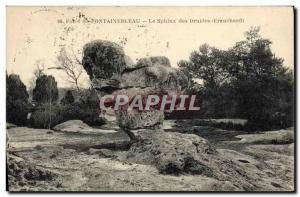 Old Postcard Fontainebleau The Sphinx Druids Franchard