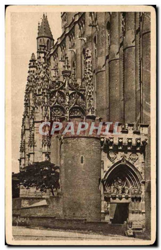 Old Postcard Albi (Tarn) Cathedrale Sainte Cecile The Porch