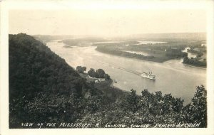 Postcard RPPC 1936 Wisconsin Prairie Du Chien View Mississippi River 23+-12706