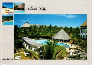 VINTAGE JUMBO-SIZED POSTCARD ~6.5 X 4.5 SILVER STAR AFRICAN SAFARI CLUB KENYA