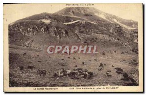 Postcard Old Picturesque Cantal a Vacherie at the foot of the Puy Mary