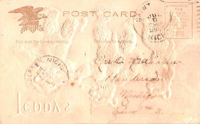 Bear Post Card Old Vintage Antique Teddy B 1907