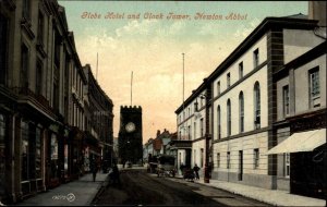 Vintage Postcard Newton Abbot Devon Globe Hotel and Clock Tower