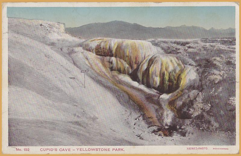 Yellowstone Park, Wyoming-Cupids Cave, Hayne's Photo - 1912