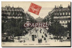 Old Postcard Paris Avenue of the Opera