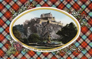 Scotland Postcard - Castle Rock and Ross Fountain - Edinburgh - Ref ZZ4497