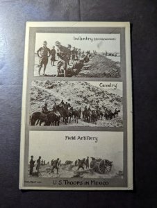 Mint USA Military PPC Postcard Infantry Cavalry Field Artillery US Troops Mexico