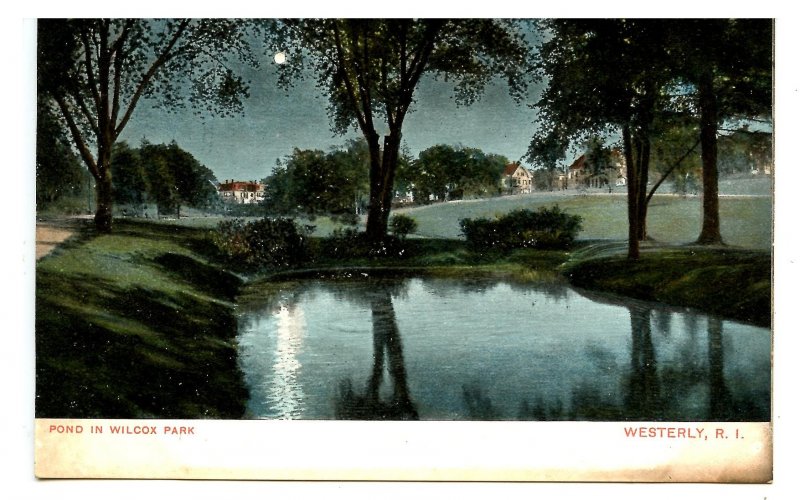 RI - Westerly. Wilcox Park, Pond