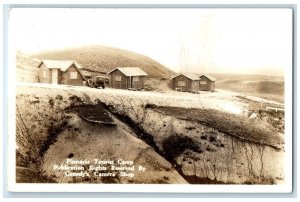 c1925 Pinnacle Tourist Camp Canedy Badlands National Park Wall SD  RPPC Postcard