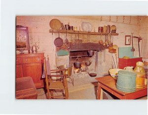 Postcard Interior, Rutledge Tavern, New Salem State Park, New Salem, Illinois