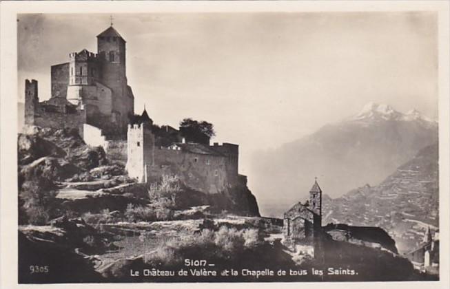 Switzerland Sion Le Chateau de Valere et la Chapelle de tous les Saints Photo