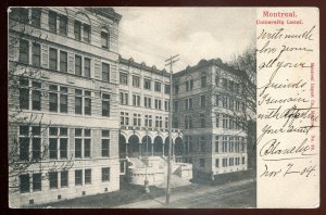 h1872 - MONTREAL Quebec Postcard 1900s University Laval